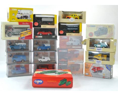 Twenty Boxed Corgi diecast issues including cars and commercials from various series. All appear to excellent and not previou