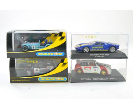Scalextric - Slot Car Interest comprising four boxed issues including Club Model 2007 Ford GT, Toyota Corolla WRC, C2490 Cate