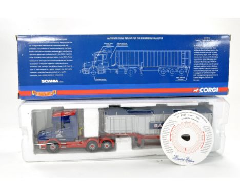 Corgi 1/50 diecast model truck issue comprising No. CC12813 Scania T Bulk Tipper in the livery of JJ Bartlett. Generally good