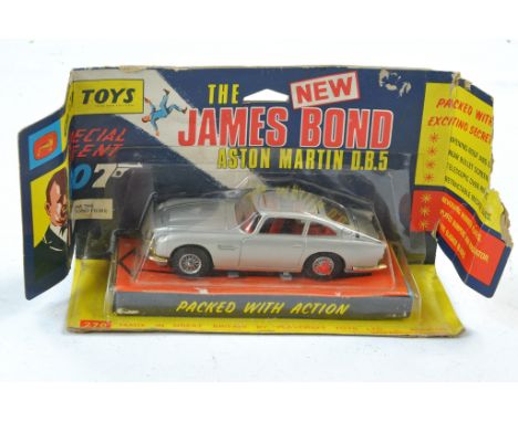 Corgi No. 270 James Bond 007 Aston Martin DB5. Silver with red interior, gold trim, inc instructions pack with leaflet and fi
