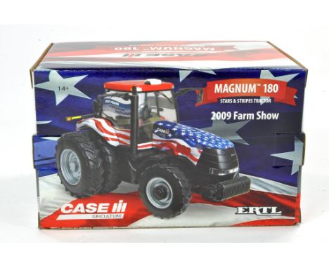 Ertl 1/32 Model Farm issue comprising Stars and Stripes Case Magnum 180 Tractor 2009 Farm Show. Excellent, not removed from b