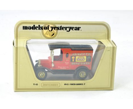 Matchbox Models of Yesteryear Y12 Model T Ford. Arnott's. Double labelled one side. Excellent in box. 