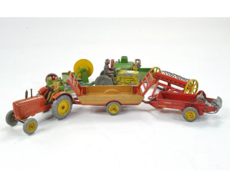 Vintage group of diecast farm issues including Dinky, Charbens and Benbros. All with age related wear. 