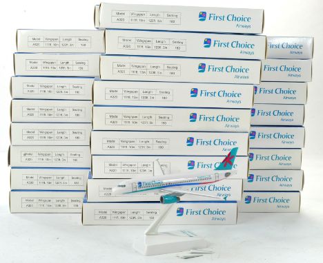 Twenty Five Plastic Display Aircraft, snap together kits, comprising First Choice Airbus A320. All sealed ex 1 displayed as s