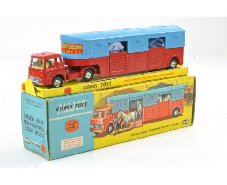 Corgi No. 1130 Chipperfields Circus Horse Transporter with Horses. Complete set is generally excellent, the odd tiny spot on 