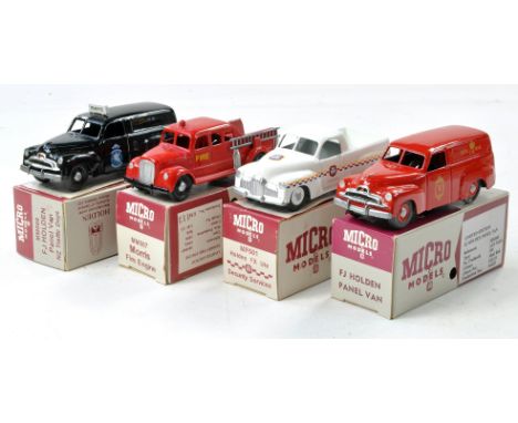 Micro Models (New Zealand) comprising four later Limited Edition issues including Morris Fire Engine, Royal Mail Holden Van a