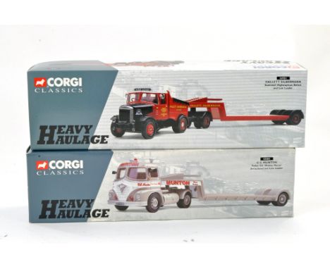 Corgi Diecast Model truck duo of Heavy Haulage issues in the livery of GC Munton and Hallett. Excellent in boxes. 