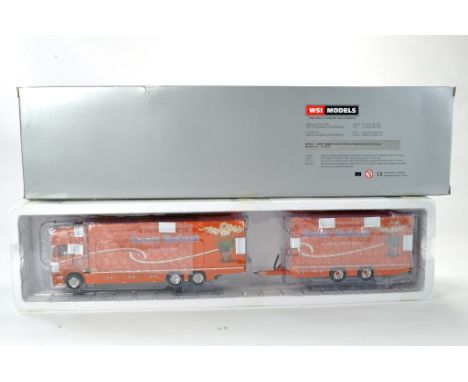 WSI 1/50 High Precision Model Truck Issue comprising Scania T6 Topline Drawbar Trailer in the livery of Verbeek. Appears exce