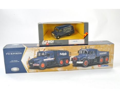 Corgi Diecast Model truck issue comprising No. 17904 Scammell Contractors in livery of Pickfords plus Corgi Pickfords Bedford