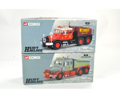Corgi 1/50 diecast model truck issue comprising No. 17903 Scammell Contractor in the livery of Wynns plus No. 17902 Scammell 