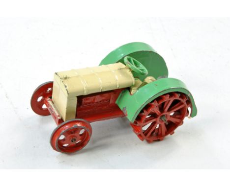 Dinky 22 Series Pre War Tractor in Red and Cream, plus green repainted wings. Hard to find in any condition. 