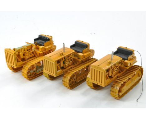 EMD 1/50 hand built trio of CAT D8 Crawler Tractor issues. Generally good with some attention needed on one issue, odd spots 