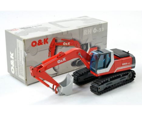 NZG 1/50 diecast construction issue comprising No. 458 O&amp;K RH6-22 Tracked Excavator. Generally very good to excellent in 