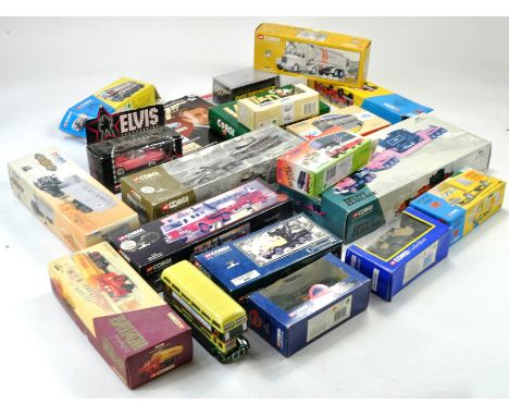 Eighteen Diecast issues comprising mostly Corgi Commercials inc Buses / Trucks / Vans plus 007 issue. Most possibly displayed