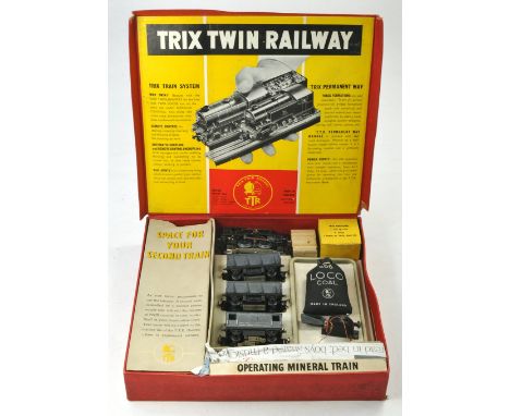 Trix Model Railway Set - Mineral Train comprising locomotives and wagons, looks to have had little use and is generally well 