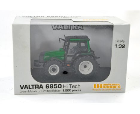 Universal Hobbies 1/32 farm issue comprising Valtra 6850 Hi Tech Tractor in Green. Limited Edition by Bevro. Excellent and no