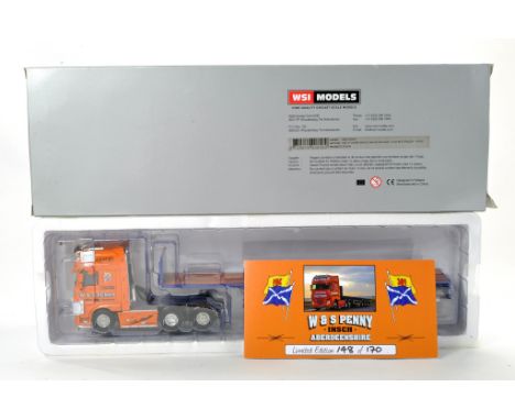 WSI 1/50 High Precision Model Truck Issue comprising DAF XF Super Space Cab Flatbed Trailer in the livery of W&amp;S Penny. L