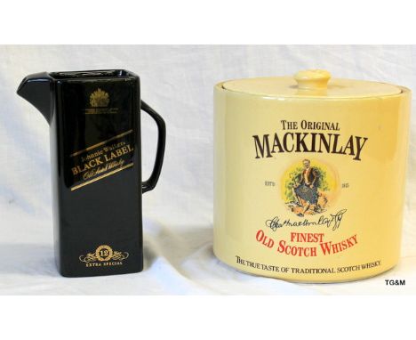 A MacKinley Ice Bucket and a Johnnie Walker Water Jug