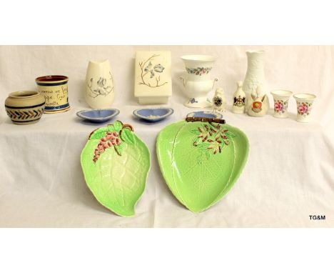 Two Vintage Carltonware Cake Plates, A Carltonware Australian Design Sugar Shaker And other Name Items To Include Wedgewood A