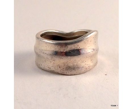 A genuine Tiffany silver ring size k