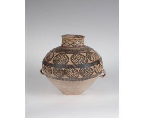 Chinese Art A pottery jar decorated with geometric patternChina, Neolithic period, Mijiayao Culture, Banshan phase, ca. 2700-