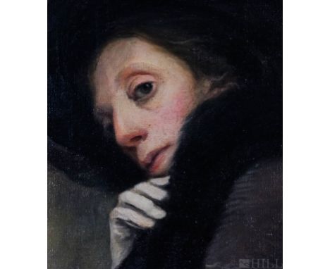 William McWhannel Petrie, Portrait  (British, 1870-1937)  Portrait of a Lady  Oil on canvas  Signed, Lower left  Canvas: 32 i