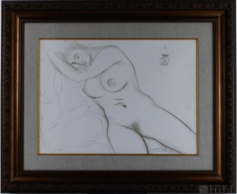 Salvador Dali  (French, Spanish, 1904-1989)  Limited Edition Lithograph  Titled: Sleeping Woman; from the "Nudes" series.  Ci