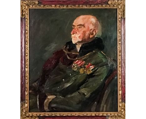 Edmund Pick-Morino  (Austrian, 1877-1958)  Portrait of a Military Officer  Oil on canvas  Signed  Canvas: 31 1/4 in. x 25 1/4