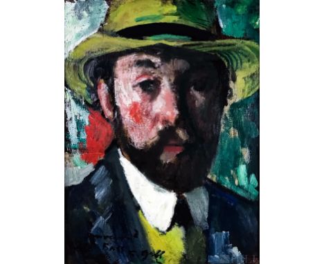 Francois Gall  (French / Hungarian, 1912-1987)  Self Portrait  Circa 1949  Oil on canvas  Signed, Lower left  Canvas: 12 7/8 