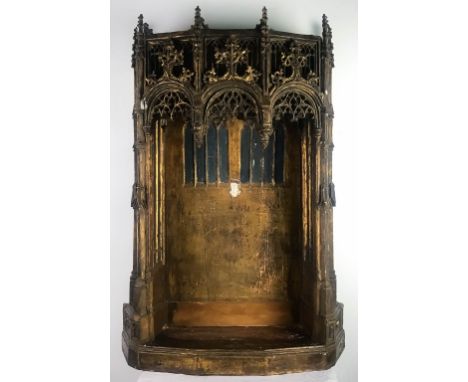 Gothic Baldachin  (Germany, 16th Century or later)  Attributed to German School  Architectural Element  Wood, Oak  Baldachin: