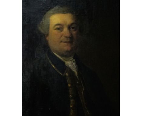 Portrait of a Gentleman  (British, 19th Century)  Man in a Green Overcoat, with Bible  Oil on Canvas  Canvas: 32 in. x 25 1/2