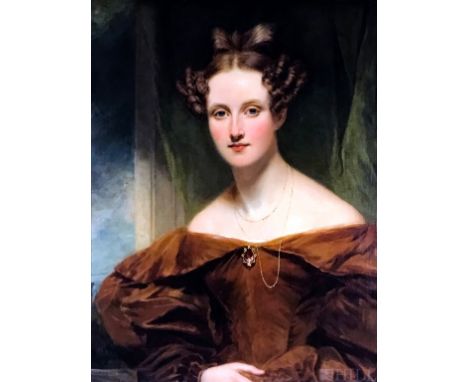 Henry Wyatt, attributed to  (United Kingdom, 1794-1840)  Portrait of Lady Grantham  Oil on canvas, 19th Century  Canvas: 30 i