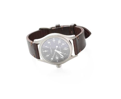 A Stainless Steel Manual Wound Hamilton Khaki Wristwatch, with box and paperworkModel Number - H694190 (ref number) Case Seri