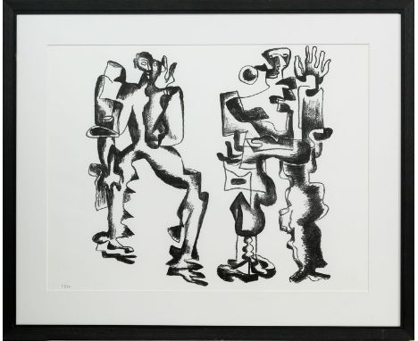 limited edition lithograph on paper, numbered 57/65 mounted, framed and under glass image size 49cm x 64cm, overall size 69cm