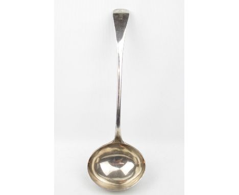A Large Silver crested Victorian soup ladle Old English Pattern, London 1894. 296g total weight 