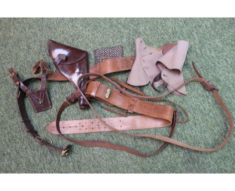 Gun holster, army belts, spats &amp; other inert examples 