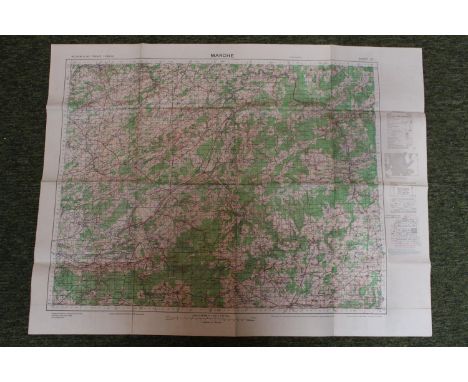 Nine WWII Maps covering France and Belgium and the route into Germany Liege 9, Brussels 8, Tournai 7, Lens 10. Arlon 17, Marc