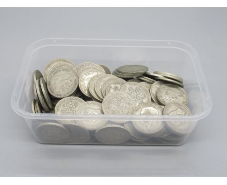 Collection of Post 1920/Pre1947 GB silver content coins to inc. half-crowns, florins, shillings, six pences and three pences 