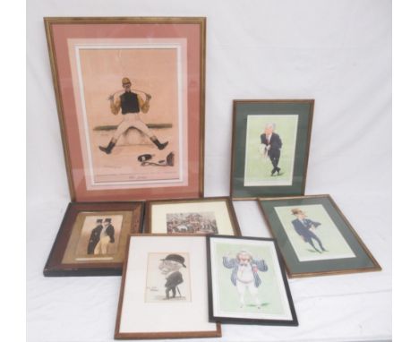 York Racecourse Collection - Collection of Pictures and Prints to inc. Caricature of Col. W. F. Story, 'The Jockey' by Jan Va
