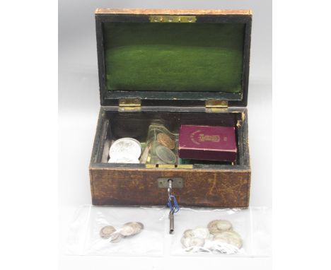 Small box cont. mixed GB coinage to inc. small collection of Pre-1920 GB silver content (0.5ozt) and a collection of POst-192