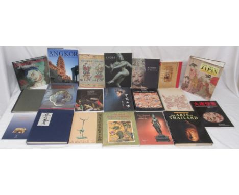 Collection of books relating to Japanese, Chinese and other Asian architecture, relics, art, etc. to inc. Painted Buddhas of 
