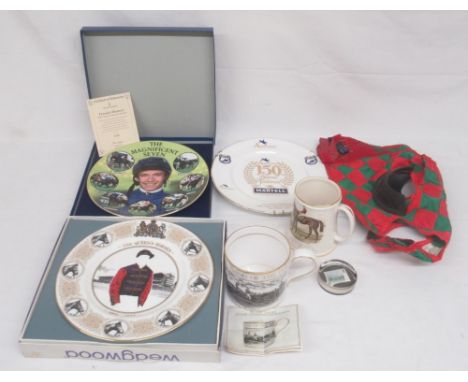 York Racecourse Collection - Royal Doulton Frankie Dettori 'The Magnificent Seven' Limited Edition Plate 0702/9500, Horse Bli