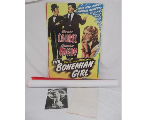 Stan Laurel and Oliver Hardy 'The Bohemian Girl' cardboard poster 62cm x 92.5cm, The Final Conflict Twentieth Century Fox Pre