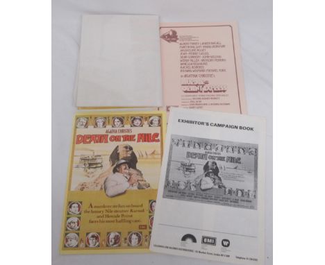 Agatha Christie Death on the Nile movie poster, 101cm x 75.8cm and 3 related ephemera itemsShipping POA https://www.bradleys.