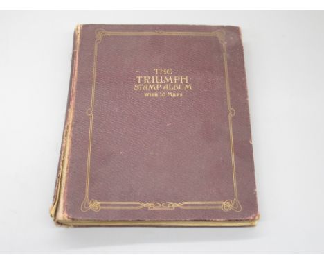 The Triumph Stamp Album partially filled, cont. mixed international stampsShipping £33.00 plus vat (UK Only)