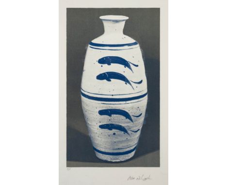 * Bernard Leach [1887-1979]-Fish Vase,:- photo-lithograph, signed and numbered 74/100 in pencil blindstamp bottom left margin