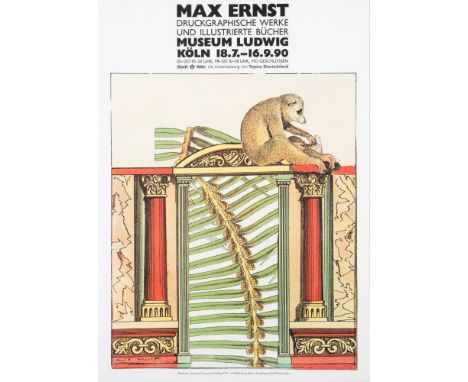 A large folio group of exhibition posters,:- including , Max Ernst Museum Ludwig Kohl 1990 & 91, The Museum of Modern Art New