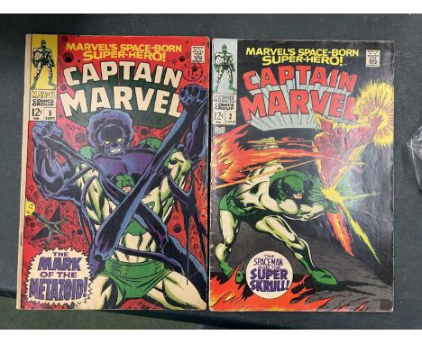 TWO VINTAGE CAPTAIN MARVEL COMICS 