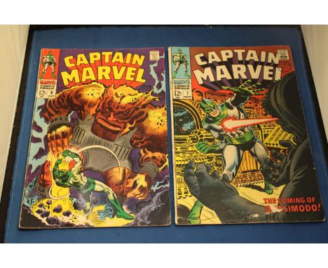 TWO VINTAGE CAPTAIN MARVEL COMICS 