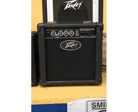 A PEAVEY MEDIUM SIZED GUITAR AMPLIFIER 